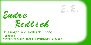 endre redlich business card